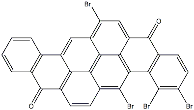 3,4,5,14-Tetrabromo-8,16-pyranthrenedione 구조식 이미지