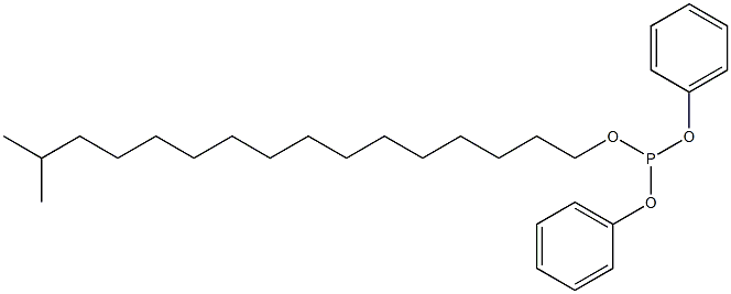 Phosphorous acid diphenyl 15-methylhexadecyl ester 구조식 이미지