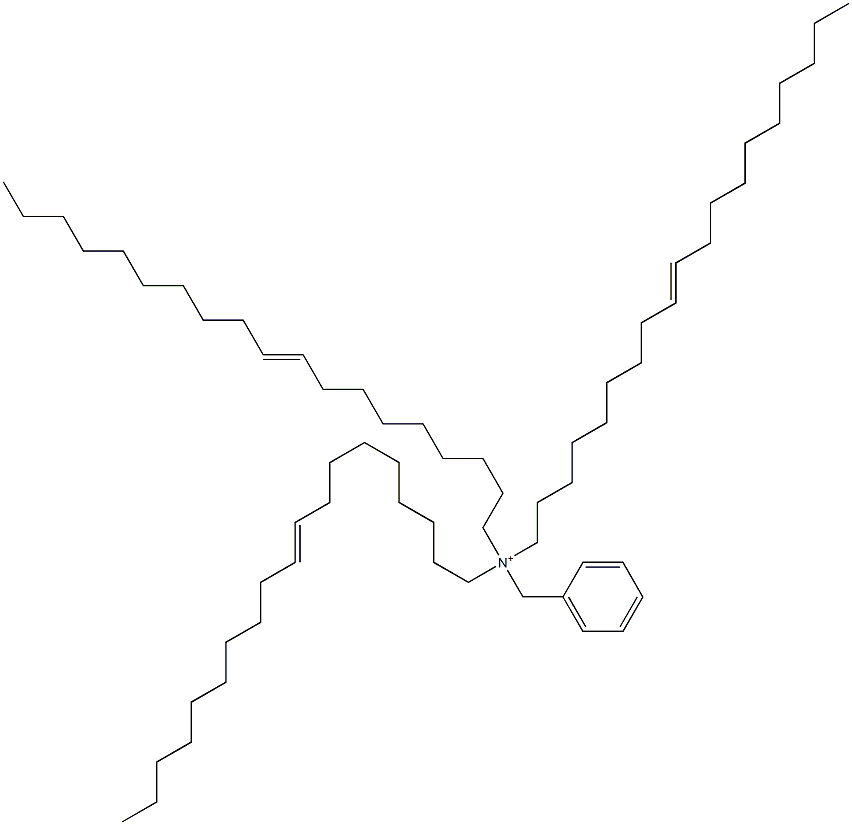 Tri(9-nonadecenyl)benzylaminium Structure