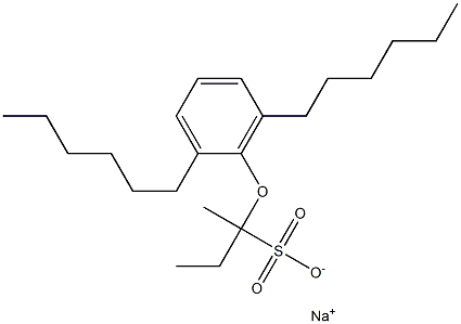 2-(2,6-Dihexylphenoxy)butane-2-sulfonic acid sodium salt 구조식 이미지