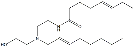 N-[2-[N-(2-Hydroxyethyl)-N-(2-octenyl)amino]ethyl]-5-octenamide 구조식 이미지