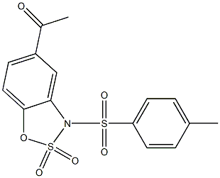 5-Acetyl-3-[(4-methylphenyl)sulfonyl]-3H-1,2,3-benzoxathiazole 2,2-dioxide 구조식 이미지
