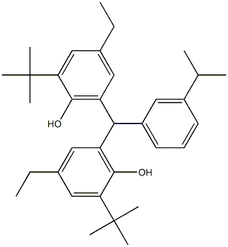 6,6'-(3-Isopropylbenzylidene)bis(2-tert-butyl-4-ethylphenol) 구조식 이미지