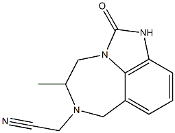 4,5,6,7-Tetrahydro-5-methyl-6-cyanomethylimidazo[4,5,1-jk][1,4]benzodiazepin-2(1H)-one Structure