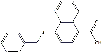 8-[Benzylthio]quinoline-5-carboxylic acid Structure