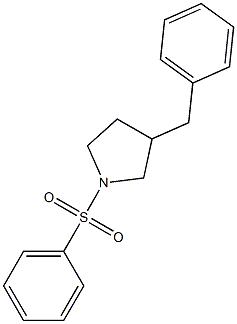 1-(Phenylsulfonyl)-3-benzylpyrrolidine 구조식 이미지