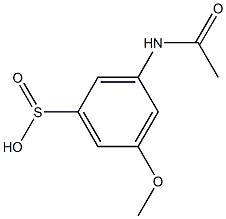 3-(Acetylamino)-5-methoxybenzenesulfinic acid 구조식 이미지