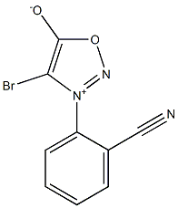 4-Bromo-3-[2-cyanophenyl]-1,2,3-oxadiazol-3-ium-5-olate 구조식 이미지