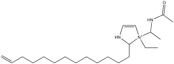 1-[1-(Acetylamino)ethyl]-1-ethyl-2-(12-tridecenyl)-4-imidazoline-1-ium 구조식 이미지