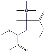 2-Methyl-4-(methylthio)-4-(methylsulfinyl)-2-(trimethylsilyl)butanoic acid methyl ester Structure