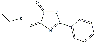 4-Ethylthiomethylene-2-phenyloxazol-5(4H)-one Structure