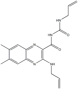 6,7-Dimethyl-3-(allylamino)-N-(N-allylcarbamoyl)quinoxaline-2-carboxamide 구조식 이미지