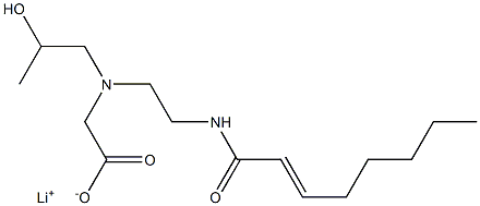 N-(2-Hydroxypropyl)-N-[2-(2-octenoylamino)ethyl]aminoacetic acid lithium salt 구조식 이미지