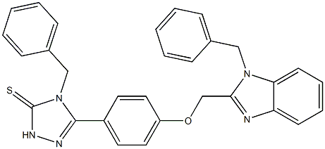 5-[4-[(1-Benzyl-1H-benzimidazol-2-yl)methoxy]phenyl]-4-benzyl-2H-1,2,4-triazole-3(4H)-thione 구조식 이미지