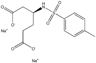 [S,(+)]-3-[(p-Tolylsulfonyl)amino]hexanedioic acid disodium salt 구조식 이미지
