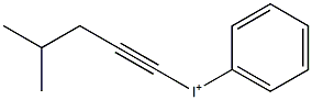 (4-Methyl-1-pentynyl)phenyliodonium Structure