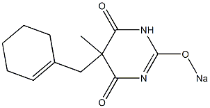 5-(1-Cyclohexenylmethyl)-5-methyl-2-sodiooxy-4,6(1H,5H)-pyrimidinedione 구조식 이미지