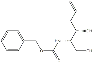 (2S,3S)-2-[(Benzyloxycarbonyl)amino]-5-hexene-1,3-diol 구조식 이미지