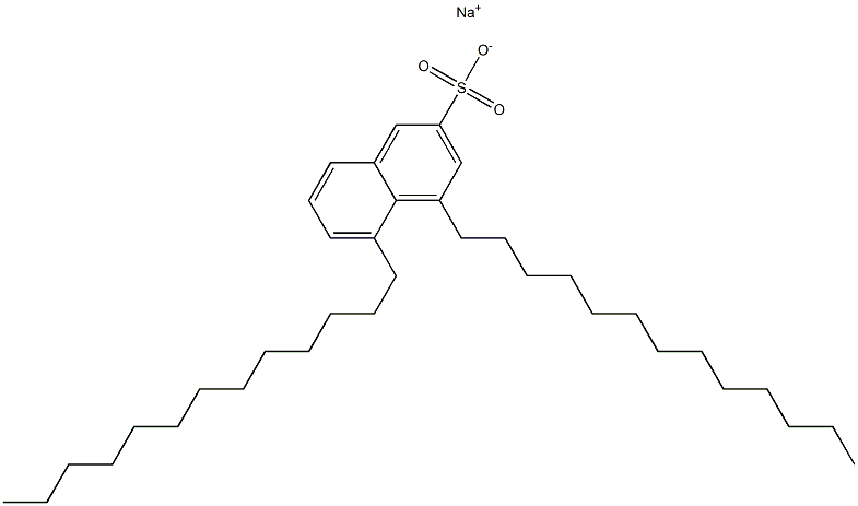 4,5-Ditridecyl-2-naphthalenesulfonic acid sodium salt 구조식 이미지