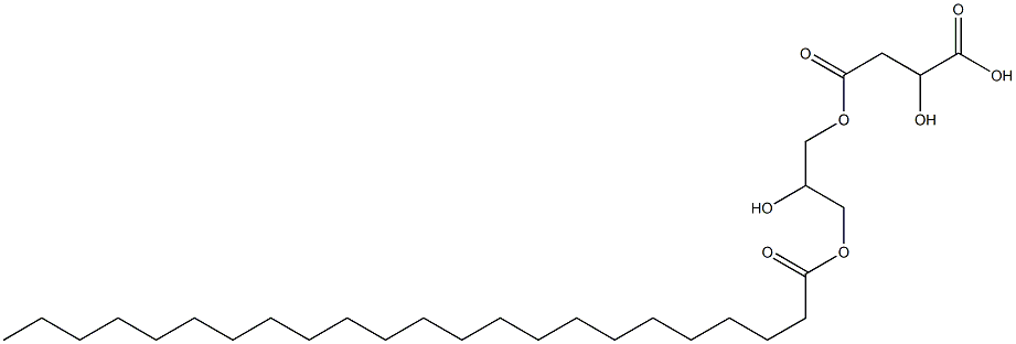 D-Malic acid hydrogen 4-(2-hydroxy-3-tricosanoyloxypropyl) ester 구조식 이미지