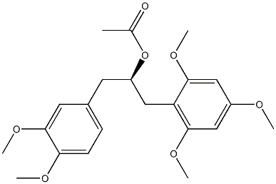 [R,(+)]-1-(3,4-Dimethoxyphenyl)-3-(2,4,6-trimethoxyphenyl)-2-propanol acetate 구조식 이미지