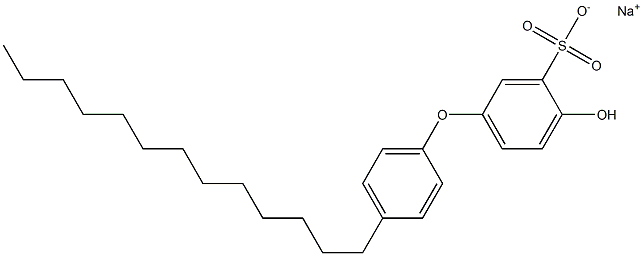 4-Hydroxy-4'-tridecyl[oxybisbenzene]-3-sulfonic acid sodium salt 구조식 이미지