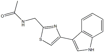 3-(2-Acetylaminomethyl-4-thiazolyl)-1H-indole 구조식 이미지