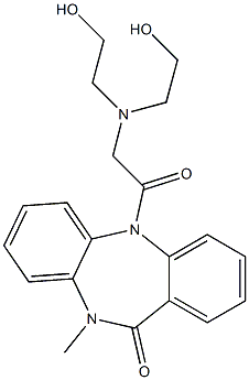 10-Methyl-5-[[N,N-bis(2-hydroxyethyl)amino]acetyl]-5,10-dihydro-11H-dibenzo[b,e][1,4]diazepin-11-one Structure