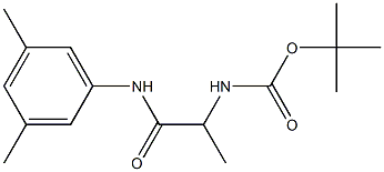 N-(3,5-Dimethylphenyl)-2-[(tert-butoxycarbonyl)amino]-2-methylacetamide 구조식 이미지