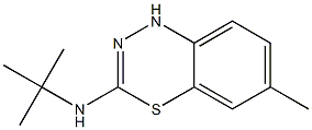 3-tert-Butylamino-6-methyl-1H-4,1,2-benzothiadiazine 구조식 이미지