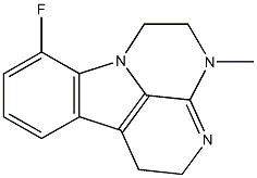 10-Fluoro-2,3,5,6-tetrahydro-3-methyl-1H-3,4,10b-triazafluoranthene Structure