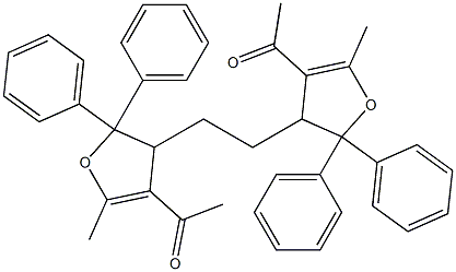 3,3'-(Ethylene)bis[4-acetyl-2,3-dihydro-5-methyl-2,2-diphenylfuran] 구조식 이미지