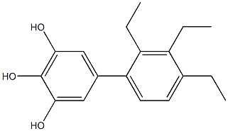 5-(2,3,4-Triethylphenyl)benzene-1,2,3-triol Structure