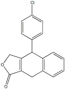 4-(4-Chlorophenyl)-4,9-dihydronaphtho[2,3-c]furan-1(3H)-one 구조식 이미지