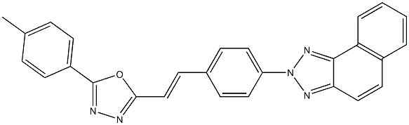 2-[4-[2-[5-(4-Methylphenyl)-1,3,4-oxadiazol-2-yl]vinyl]phenyl]-2H-naphtho[1,2-d]triazole Structure