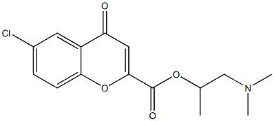 6-Chloro-4-oxo-4H-1-benzopyran-2-carboxylic acid [1-methyl-2-(dimethylamino)ethyl] ester Structure