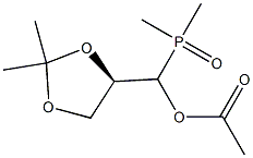 [(R)-(2,2-Dimethyl-1,3-dioxolan-4-yl)(acetoxy)methyl]dimethylphosphine oxide 구조식 이미지