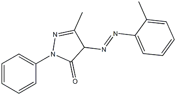 1-Phenyl-3-methyl-4-[(2-methylphenyl)azo]-5(4H)-pyrazolone Structure