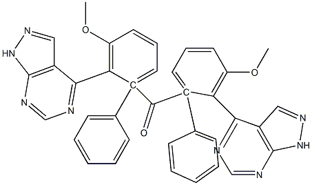 1-Phenyl-1H-pyrazolo[3,4-d]pyrimidin-4-yl(3-methoxyphenyl) ketone 구조식 이미지