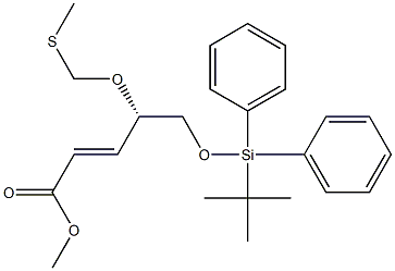 (4S,2E)-5-[(tert-Butyldiphenylsilyl)oxy]-4-(methylthiomethoxy)-2-pentenoic acid methyl ester Structure