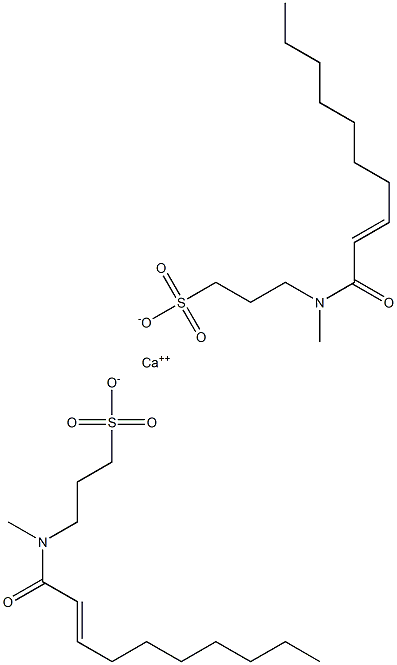 Bis[3-[N-(2-decenoyl)-N-methylamino]-1-propanesulfonic acid]calcium salt Structure