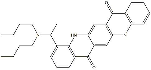 4-[1-(Dibutylamino)ethyl]-5,12-dihydroquino[2,3-b]acridine-7,14-dione Structure