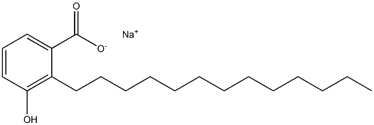 2-Tridecyl-3-hydroxybenzoic acid sodium salt 구조식 이미지