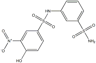 m-(4-Hydroxy-3-nitrophenylsulfonylamino)benzenesulfonamide Structure