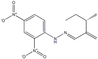 [S,(+)]-3-Methyl-2-methylenevaleraldehyde 2,4-dinitrophenyl hydrazone 구조식 이미지