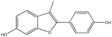 2-(4-Hydroxyphenyl)-3-methylbenzofuran-6-ol Structure