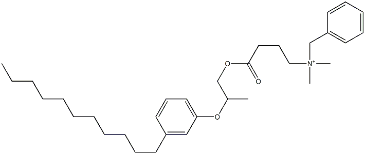 N,N-Dimethyl-N-benzyl-N-[3-[[2-(3-undecylphenyloxy)propyl]oxycarbonyl]propyl]aminium 구조식 이미지