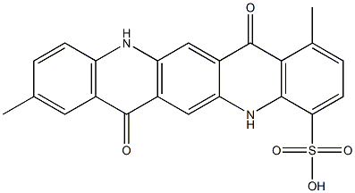 5,7,12,14-Tetrahydro-1,9-dimethyl-7,14-dioxoquino[2,3-b]acridine-4-sulfonic acid 구조식 이미지