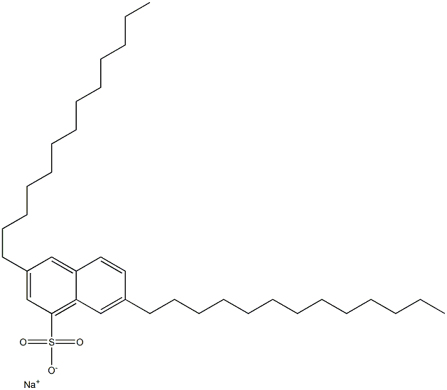 3,7-Ditridecyl-1-naphthalenesulfonic acid sodium salt Structure