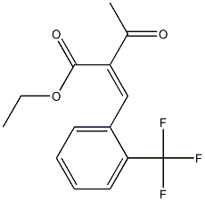 (Z)-2-Acetyl-3-(2-trifluoromethylphenyl)acrylic acid ethyl ester 구조식 이미지